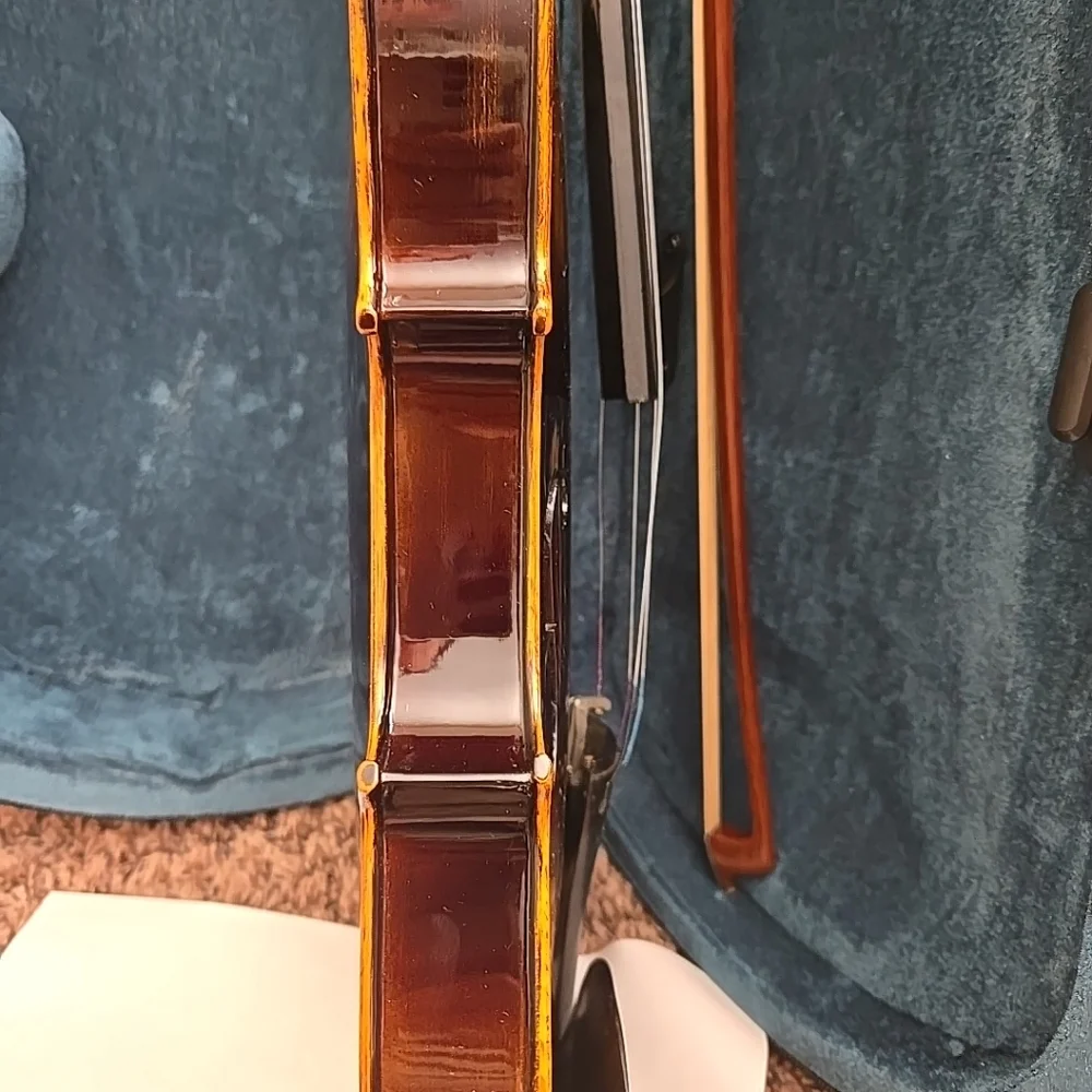 4/4 Violin Antique Style With Extra Strings Bow Case Rosin - Picture 10 of 11